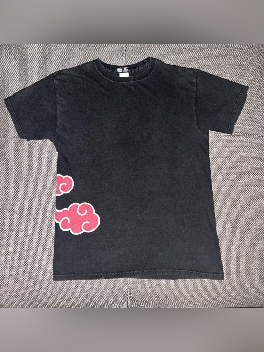 Rare Vintage Y2K Naruto Akatsuki black sun faded anime manga t-shirt